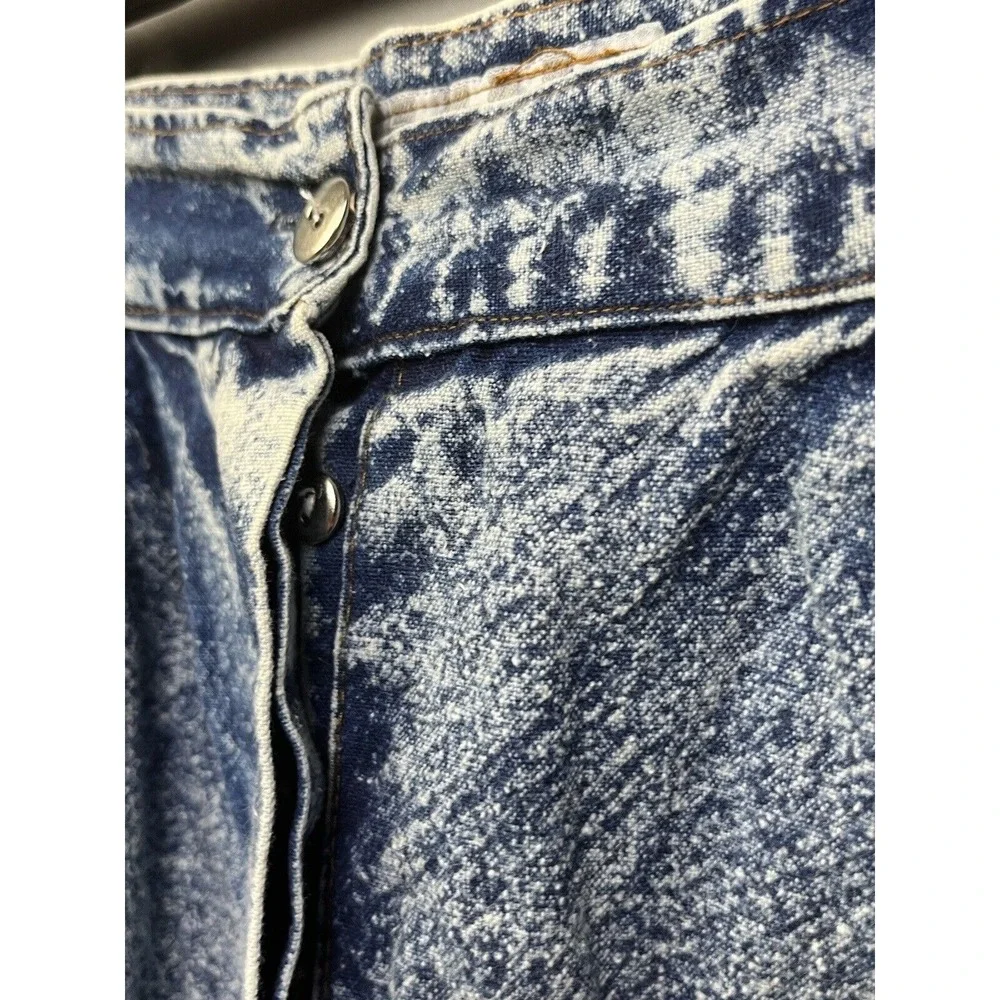 Pretty Bleu Denim Shorts Womens Medium Blue Acid Vintage‎ Embroidered Hi Rise